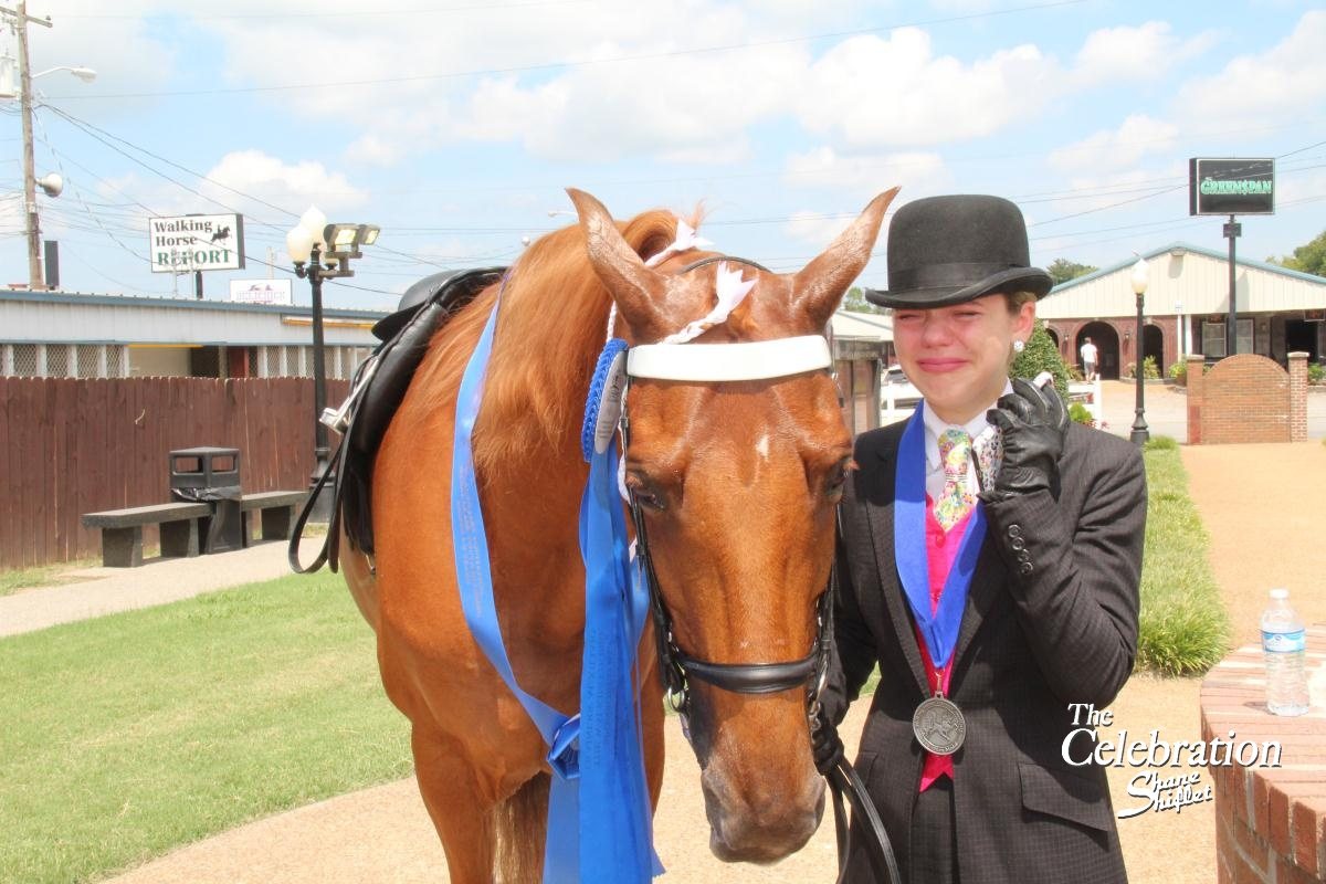 An emotional blue-ribbon close-up with the medal at the 2019 Celebration. Photo: Shane Shiflet Photography.